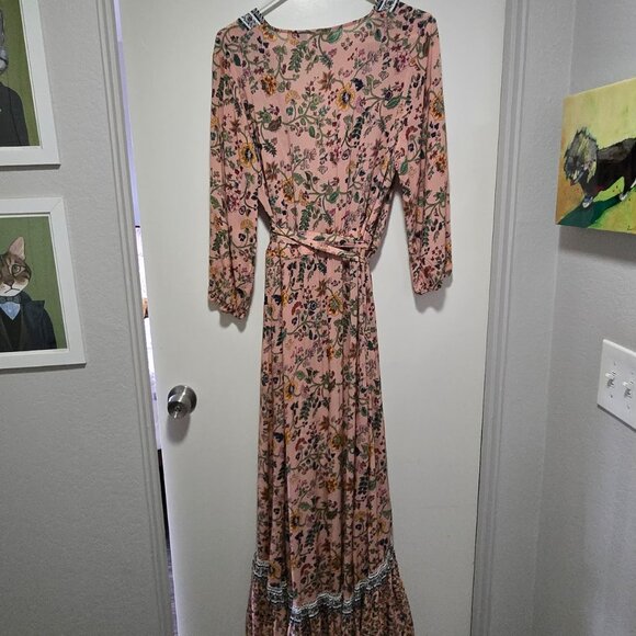 Anthropologie Farm Rio Clara Maxi Wrap Dress *READ DESCRIPTION* - Picture 5 of 11